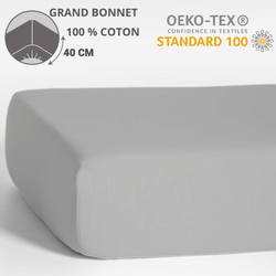 Comprar gris-claro Paquete de 6 Sábanas Bajeras - Capó 40 cm - 200 x 200 cm - 100% Algodón - 15,50 € sin IVA/ud (CAPO GRANDE)