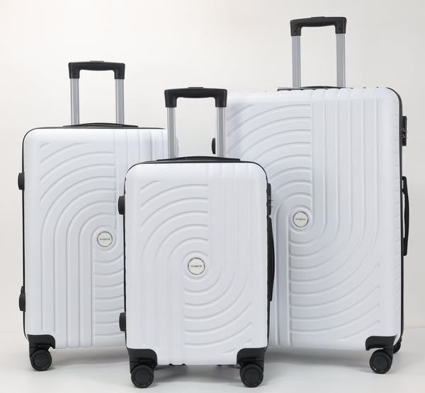 Set of 3 Suitcases 50 - 60 - 70 cm I Rigid Shell in ABS I 4 Wheels at 360° - HOMEROKK PARIS