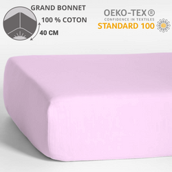 Comprar rosa-palido Paquete de 6 sábanas bajeras - gorro de 40 cm - 140 x 200 cm - 100% algodón - 13,50 € sin IVA/ud (GORRO GRANDE)
